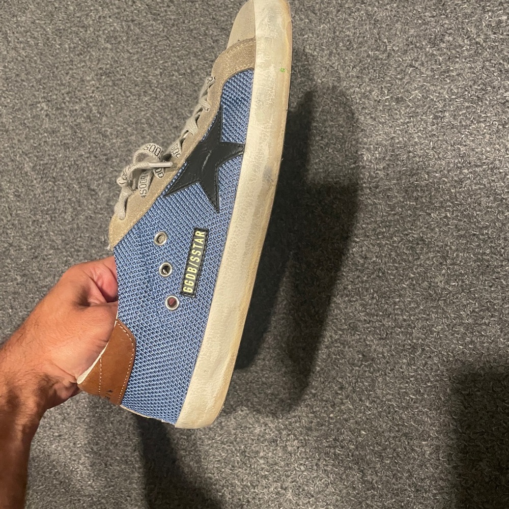 Golden Goose Blue and Brown Men's Sneakers